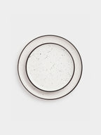 Black Rim Stoneware Dining Set