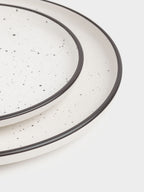 Black Rim Stoneware Dining Set