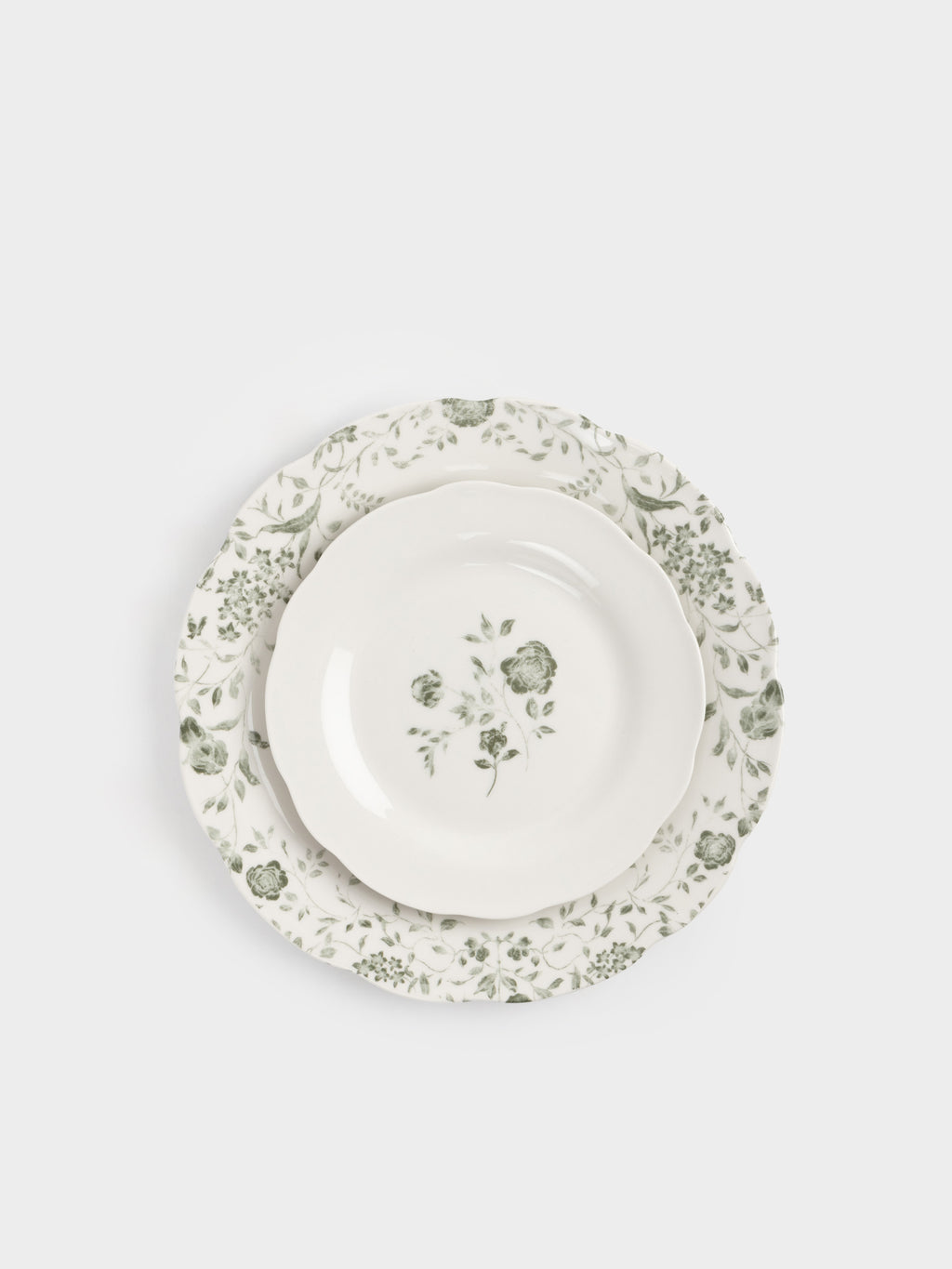Verdant Rose Porcelain Dining Set