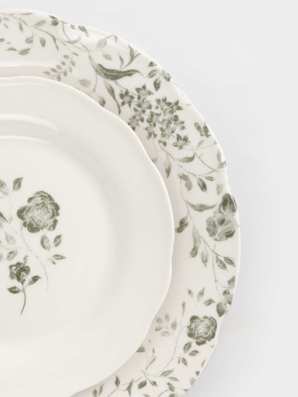 Verdant Rose Porcelain Dining Set