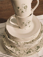 Verdant Rose Porcelain Dining Set